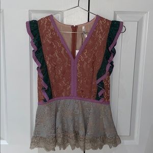 BRAND NEW!! Lace peplum top